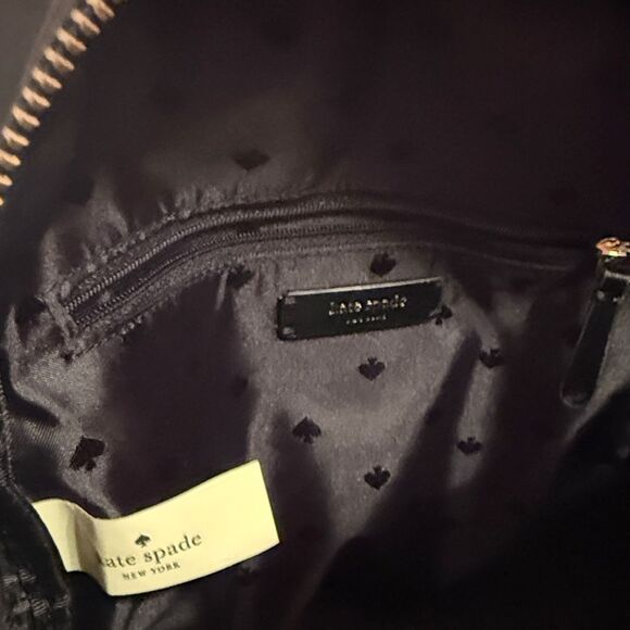 Kate Spade Black Dawn Backpack Nylon Zip Closure Front Pocket Waterbottle Slip main image 10